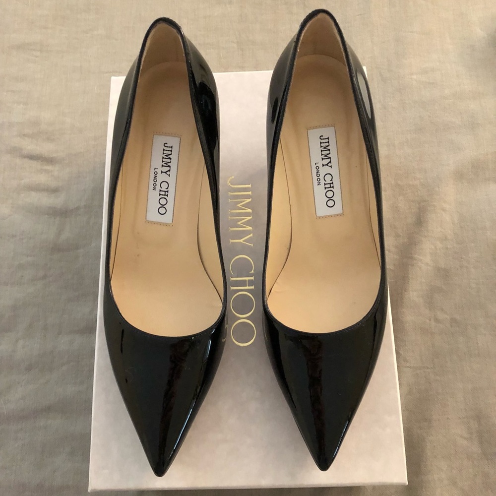 Jimmy Choo Black Patent Aza
